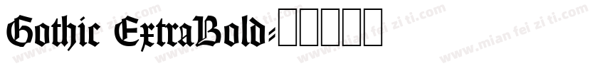 Gothic ExtraBold字体转换